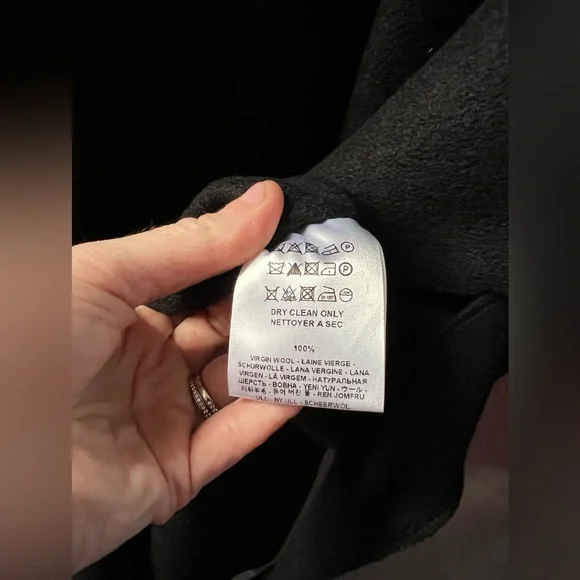 New HARRIS WHARF LONDON Volcano Long Pressed Wool Coat Size 42 IT - Picture 11 of 14